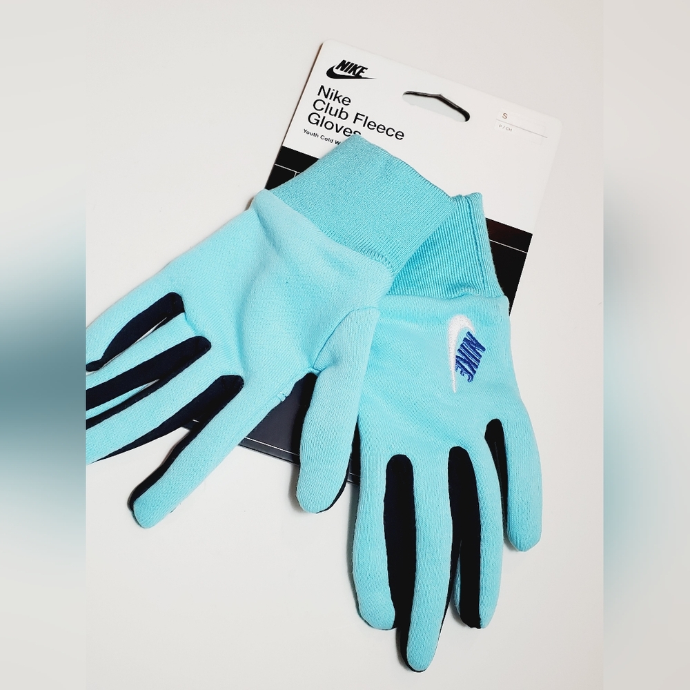 Nike Youth Club Fleece Gloves Youth Small Cold Weather Copa/Black/White